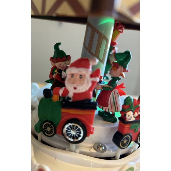 Santa's Magical Revolving Christmas Workshop North Pole Musical Lighted figure - Picture 9 of 11